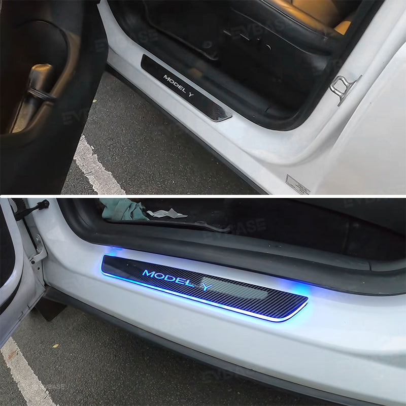 Illuminated Door Sill Covers for Tesla Model 3