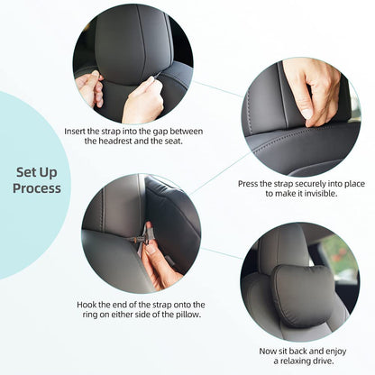 Adjustable Seat Headrest Cushions for Tesla Model 3 & Model Y