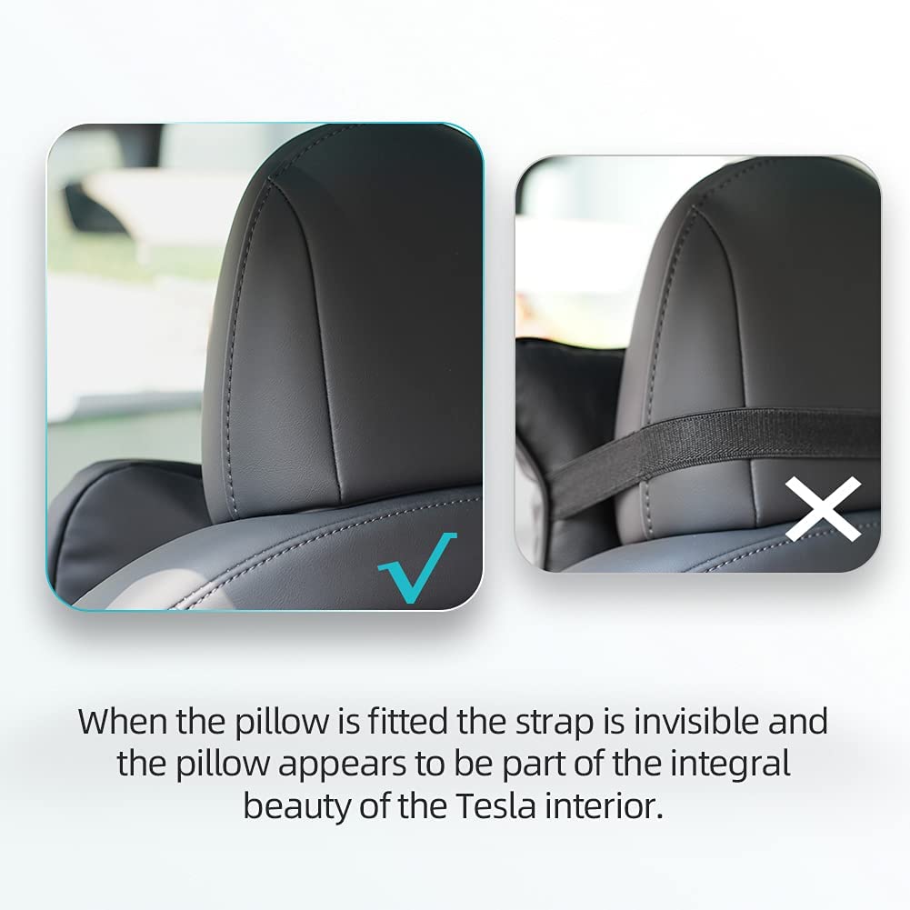 Adjustable Seat Headrest Cushions for Tesla Model 3 & Model Y