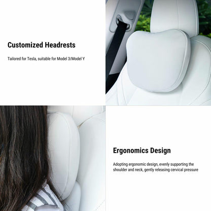 Adjustable Seat Headrest Cushions for Tesla Model 3 & Model Y
