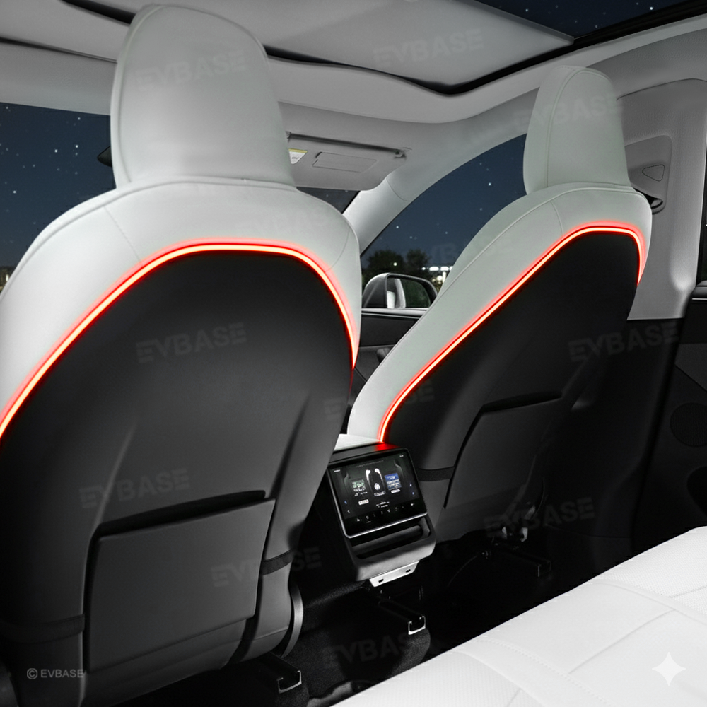 64-Color Seat-Back Ambient Light Set for Tesla Model 3 & Model Y