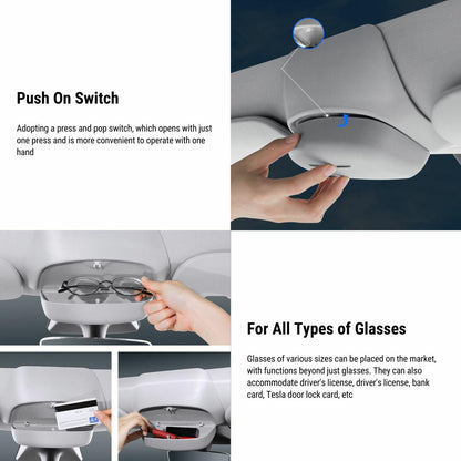 Overhead Sunglasses Holder for Tesla Model Y