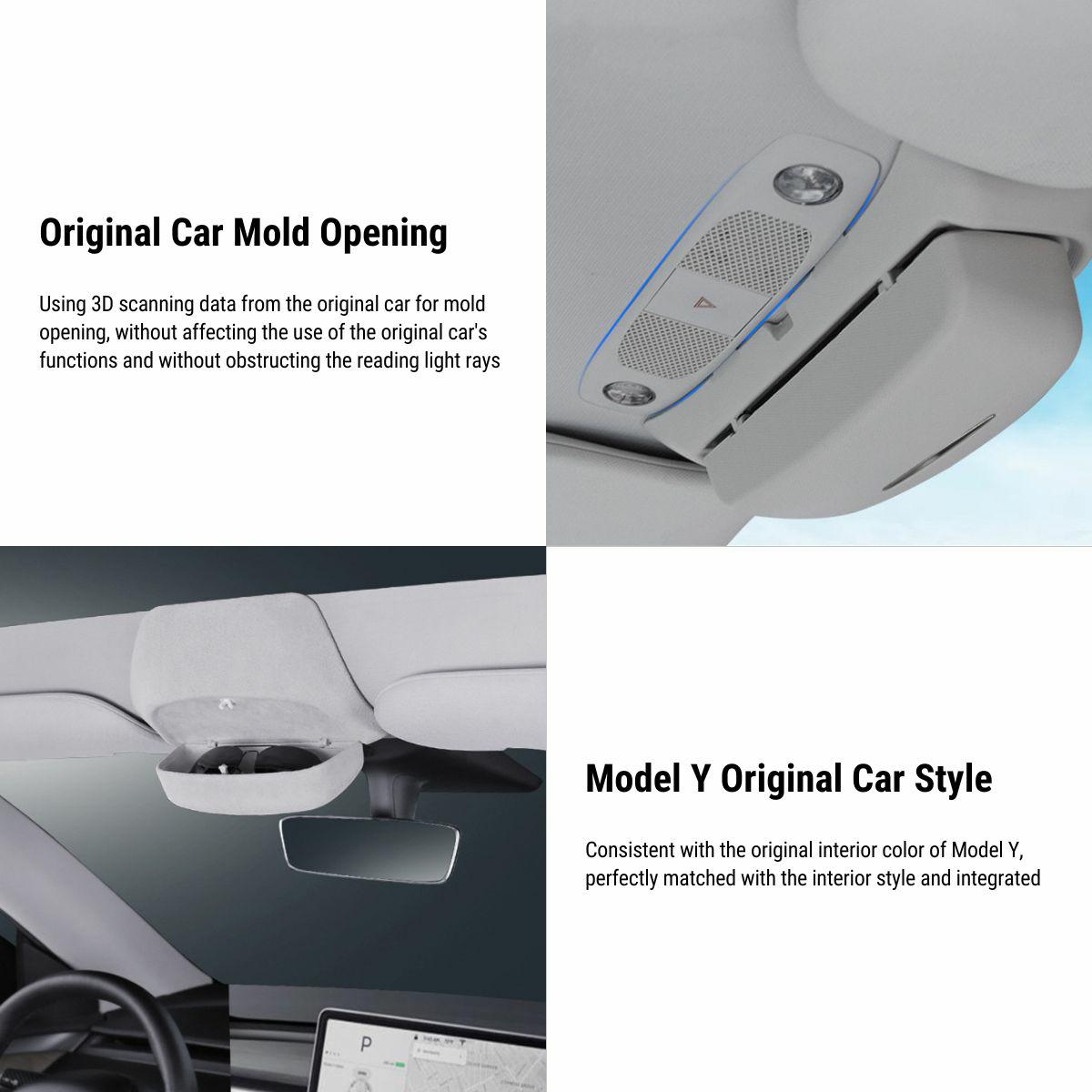 Overhead Sunglasses Holder for Tesla Model Y