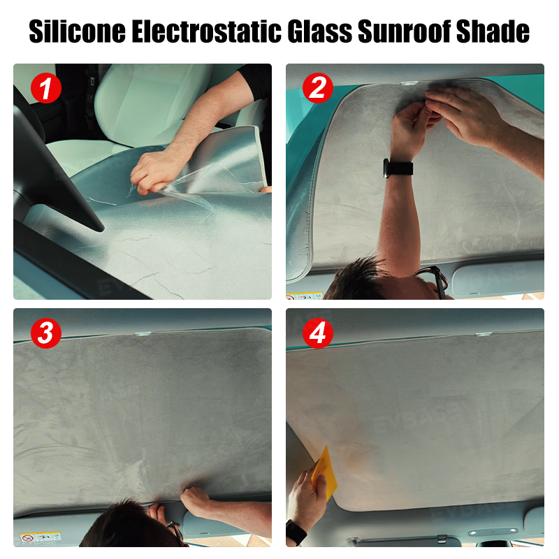 Static-Cling Glass Roof Sunshade for Tesla Model Y Juniper & Model 3 Highland