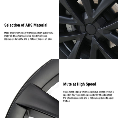 Nevrano 18″ Wheel Caps S Plaid Style for Tesla Model 3 (4PCS)