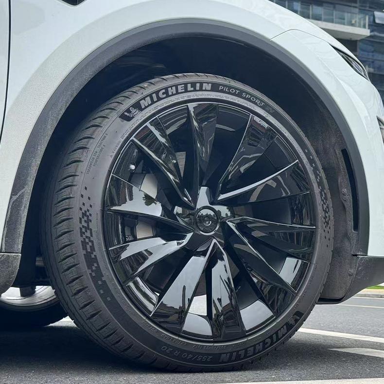 Nevrano 20″ Helix Wheel Covers for Model Y Juniper