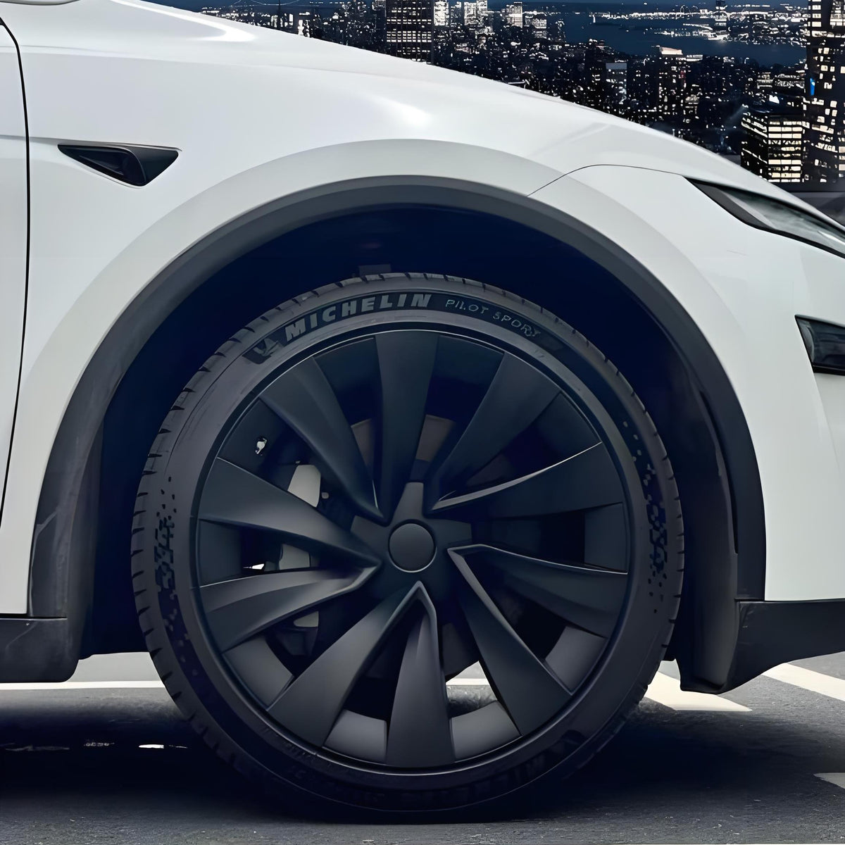 Nevrano 20″ Helix Wheel Covers for Model Y Juniper