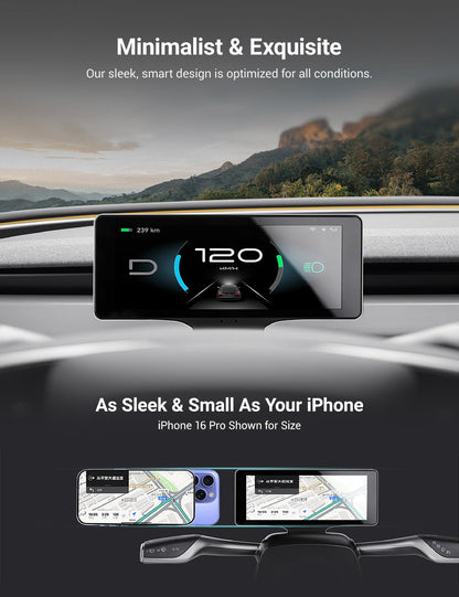 7-Inch Gear-Shift Dashboard Display for Tesla Model 3 & Model Y