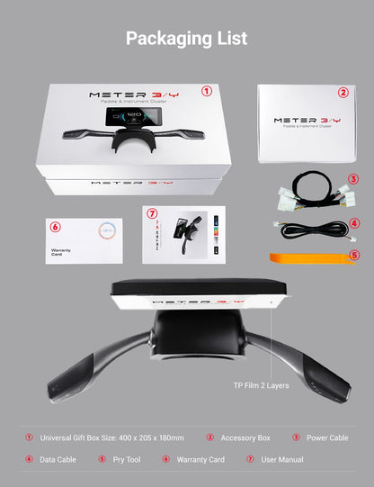 7-Inch Gear-Shift Dashboard Display for Tesla Model 3 & Model Y