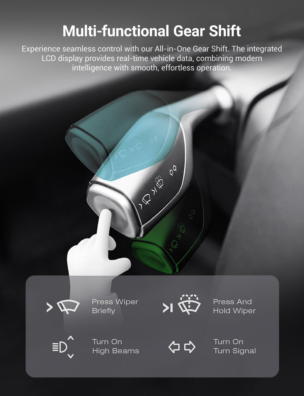 7-Inch Gear-Shift Dashboard Display for Tesla Model 3 & Model Y