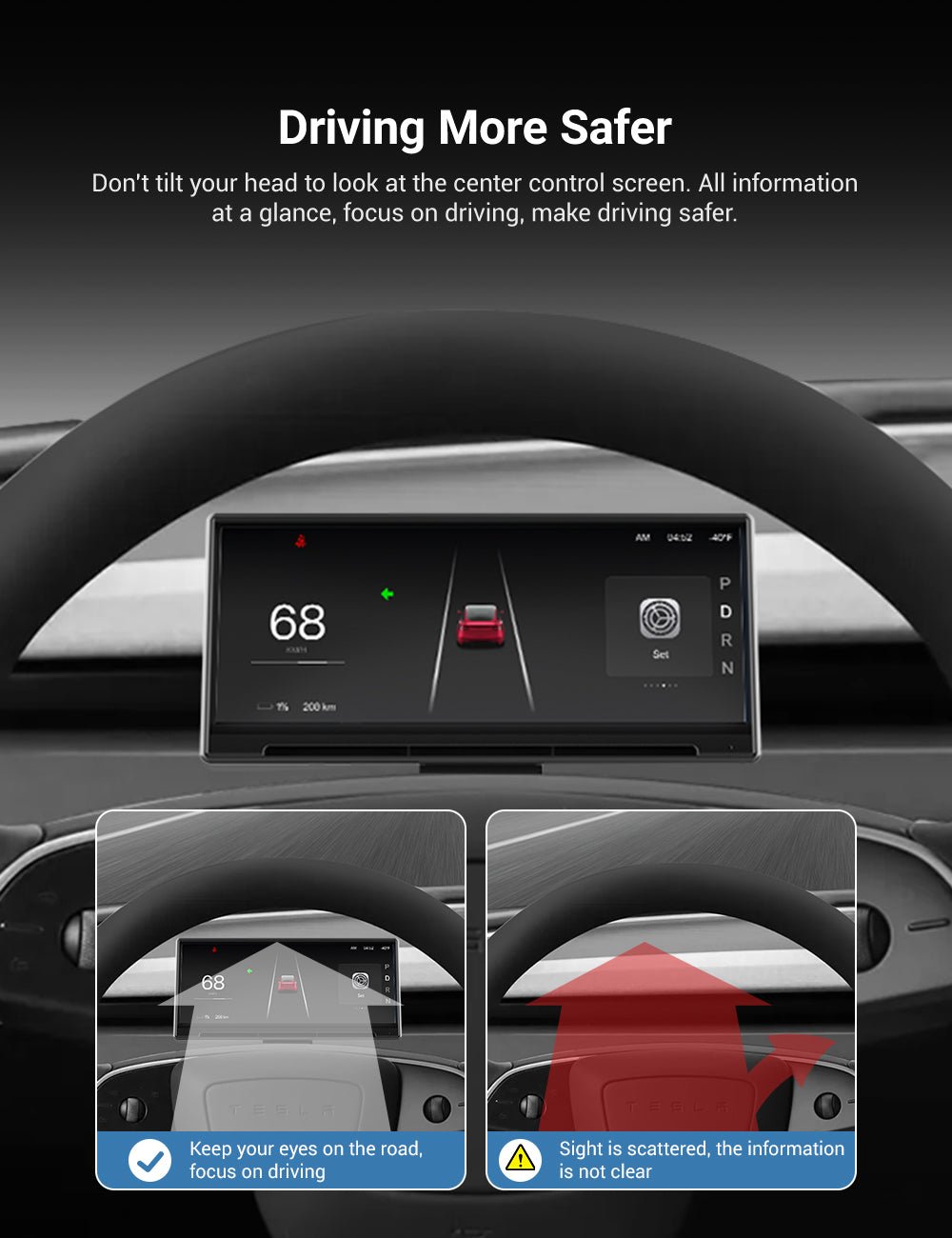 F9 Pro 9-Inch Dashboard Display for Tesla Model 3 & Model Y