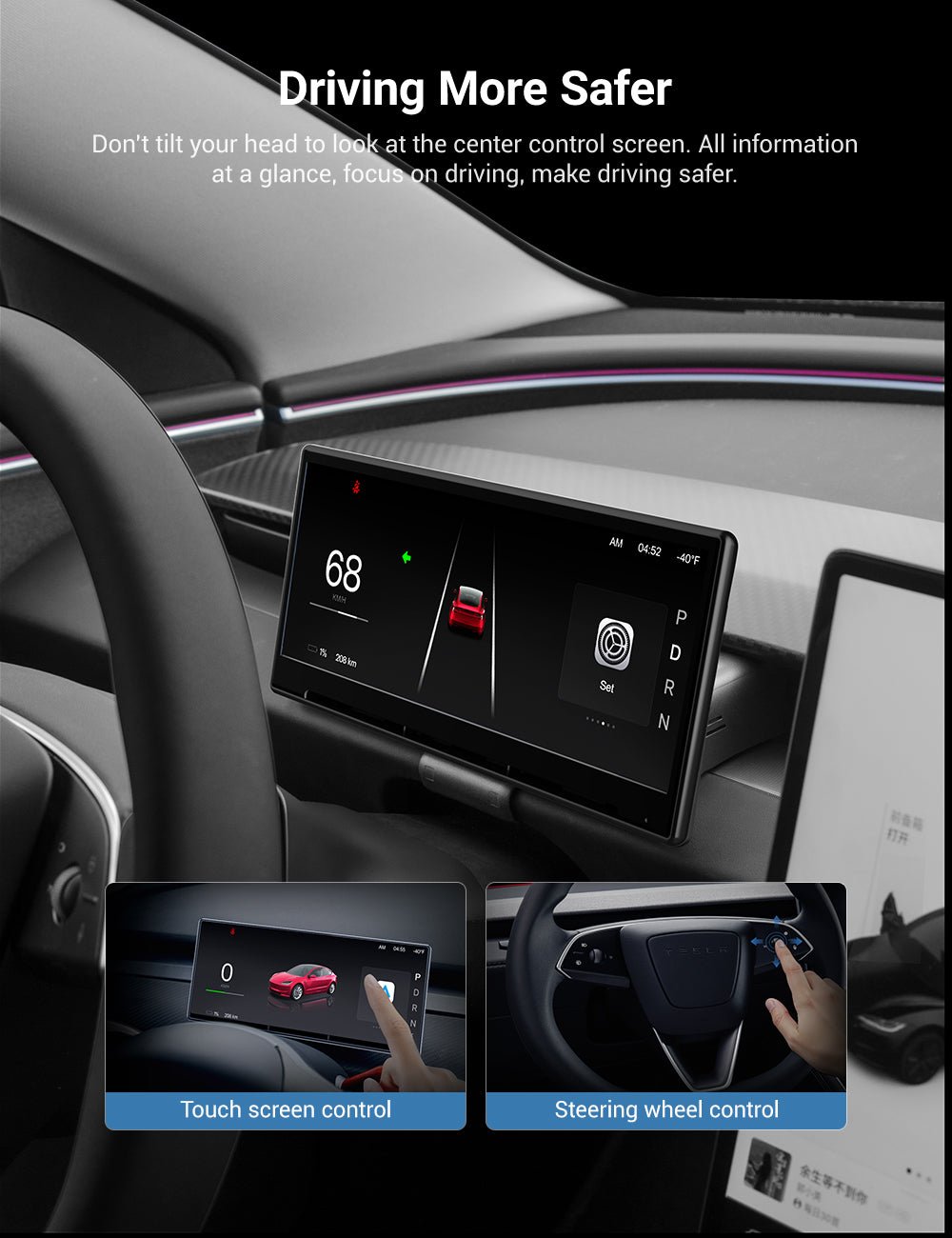 F9 Pro 9-Inch Dashboard Display for Tesla Model 3 & Model Y