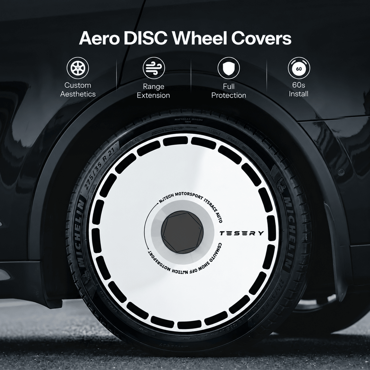Nevrano Aero DISC Wheel Covers for Model Y / Model 3 Highland