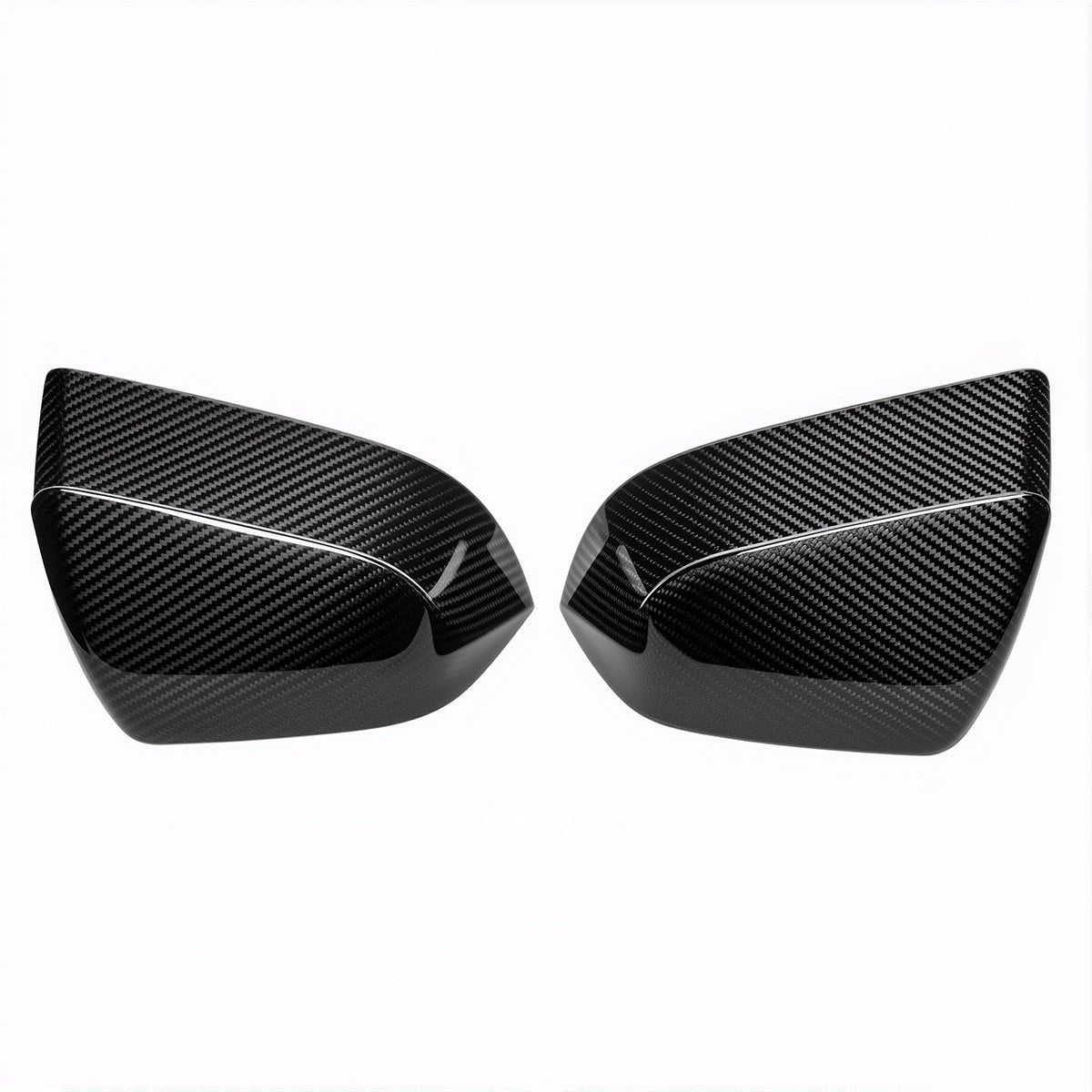Carbon-Fiber-Style Side Mirror Covers for Tesla Model Y