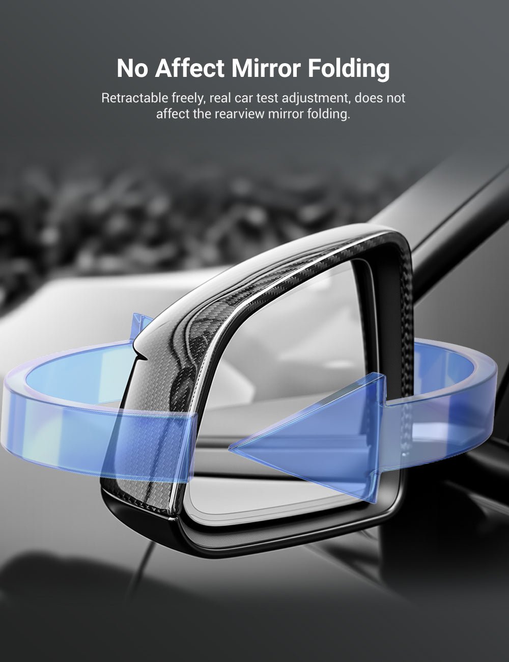 Carbon-Fiber-Style Side Mirror Covers for Tesla Model Y