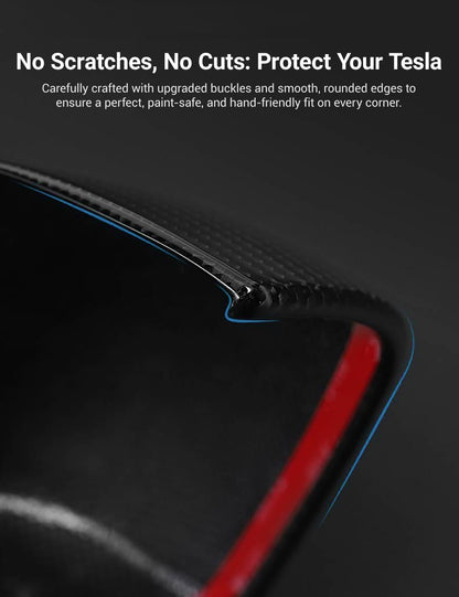 Carbon-Fiber-Style Side Mirror Covers for Tesla Model Y