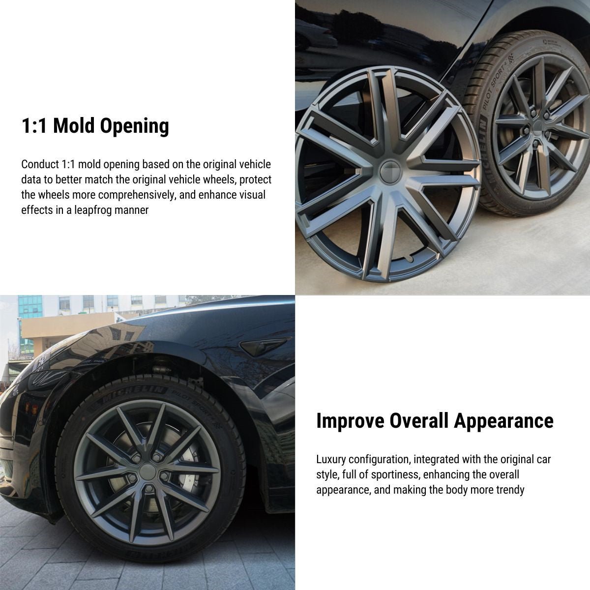 Nevrano Thunder 18″ 19″ Wheel Covers For Tesla Model 3/Y (4PCS)