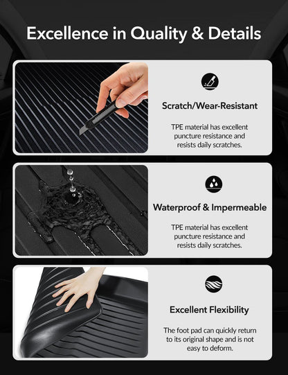 TPE All-Weather Floor Mats for Tesla Model 3 & Model Y