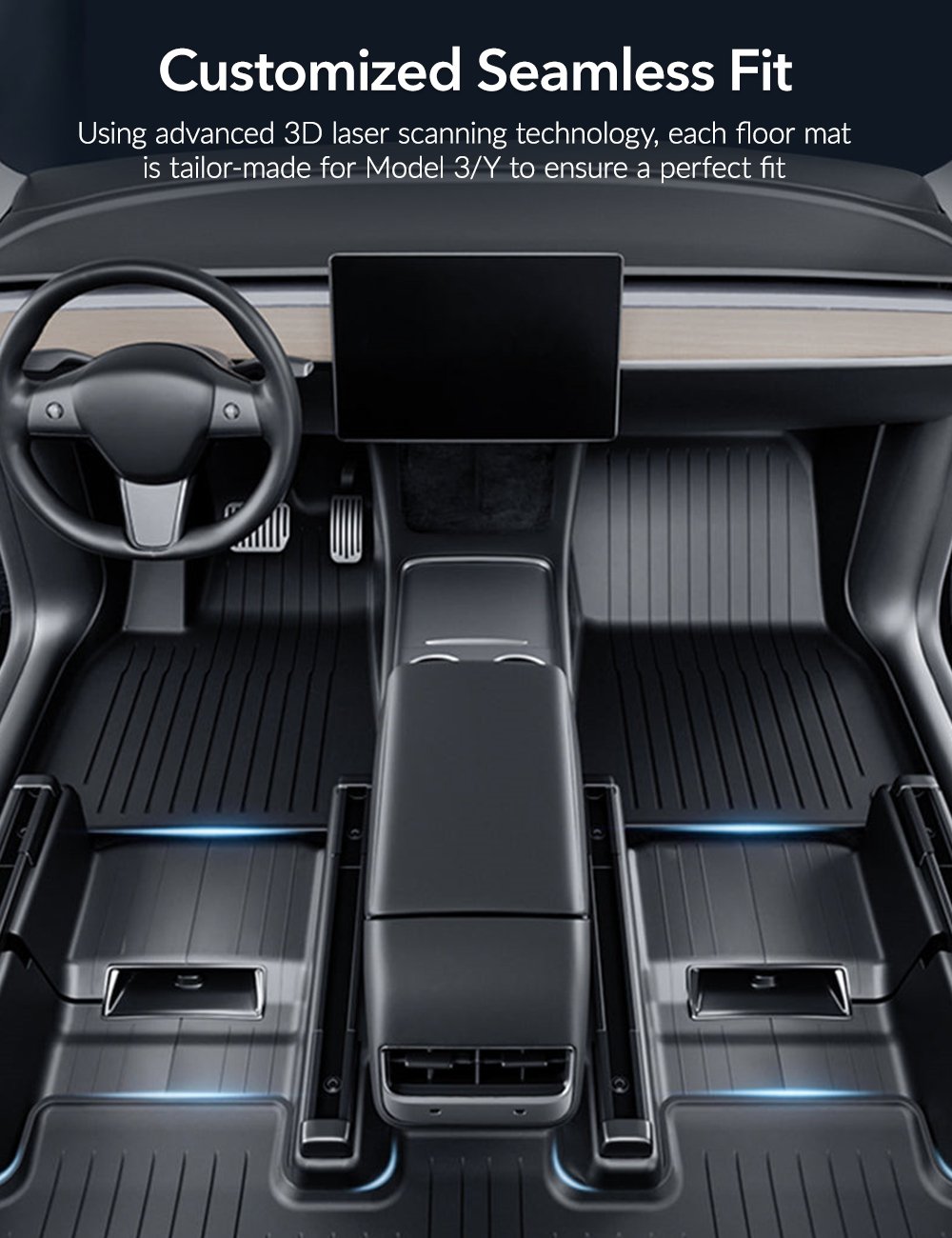 TPE All-Weather Floor Mats for Tesla Model 3 & Model Y