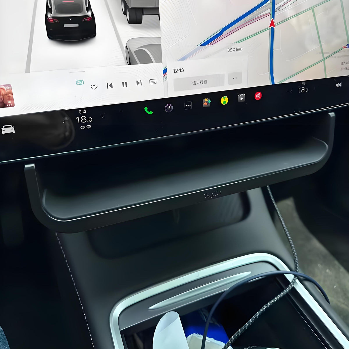 Under-Screen Storage Box for Tesla Model 3 & Model Y