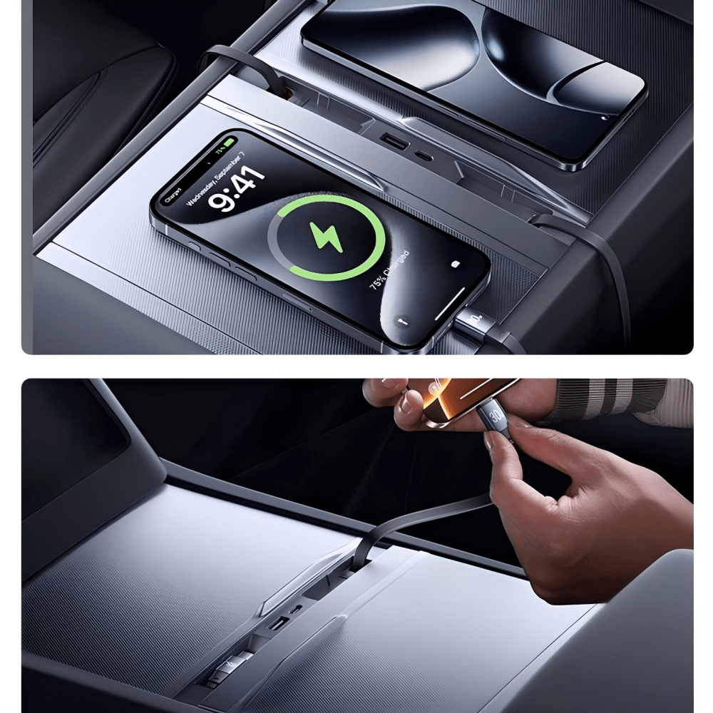 Center Console USB Hub for Tesla Model 3 Highland & Model Y Juniper