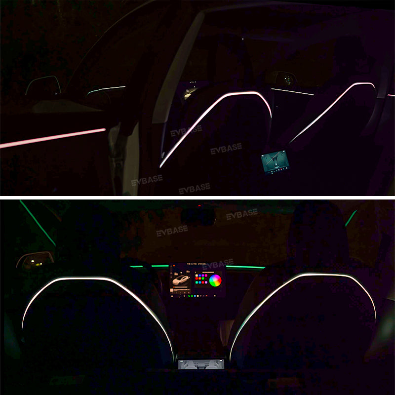 64-Color Seat-Back Ambient Light Set for Tesla Model 3 & Model Y