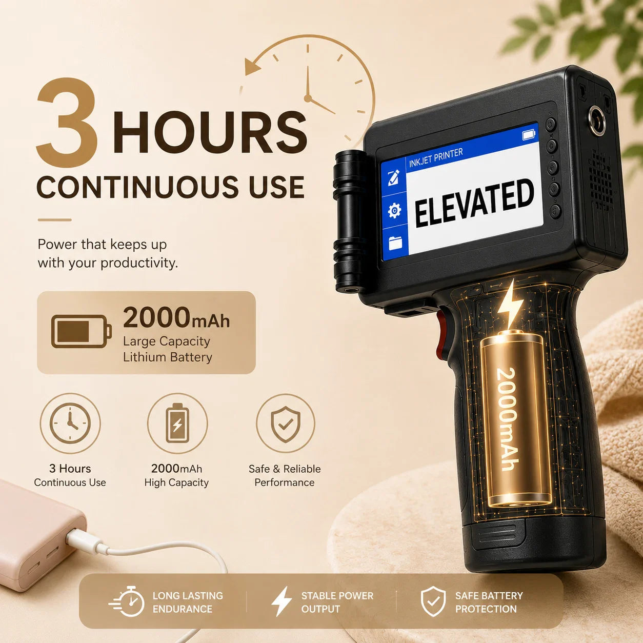 Nevrao- JetMark Pro-Handheld Inkjet Printer